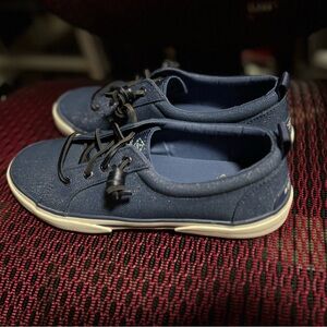Sperry Navy Blue shimmer Sneakers.